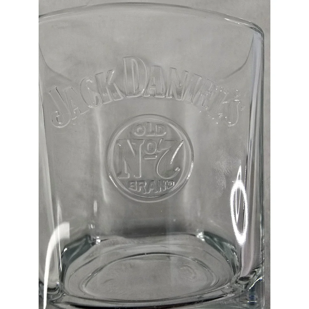 Jack Daniels Old No 7 Brand Whiskey Barware Rocks Glass Tumbler Square‎